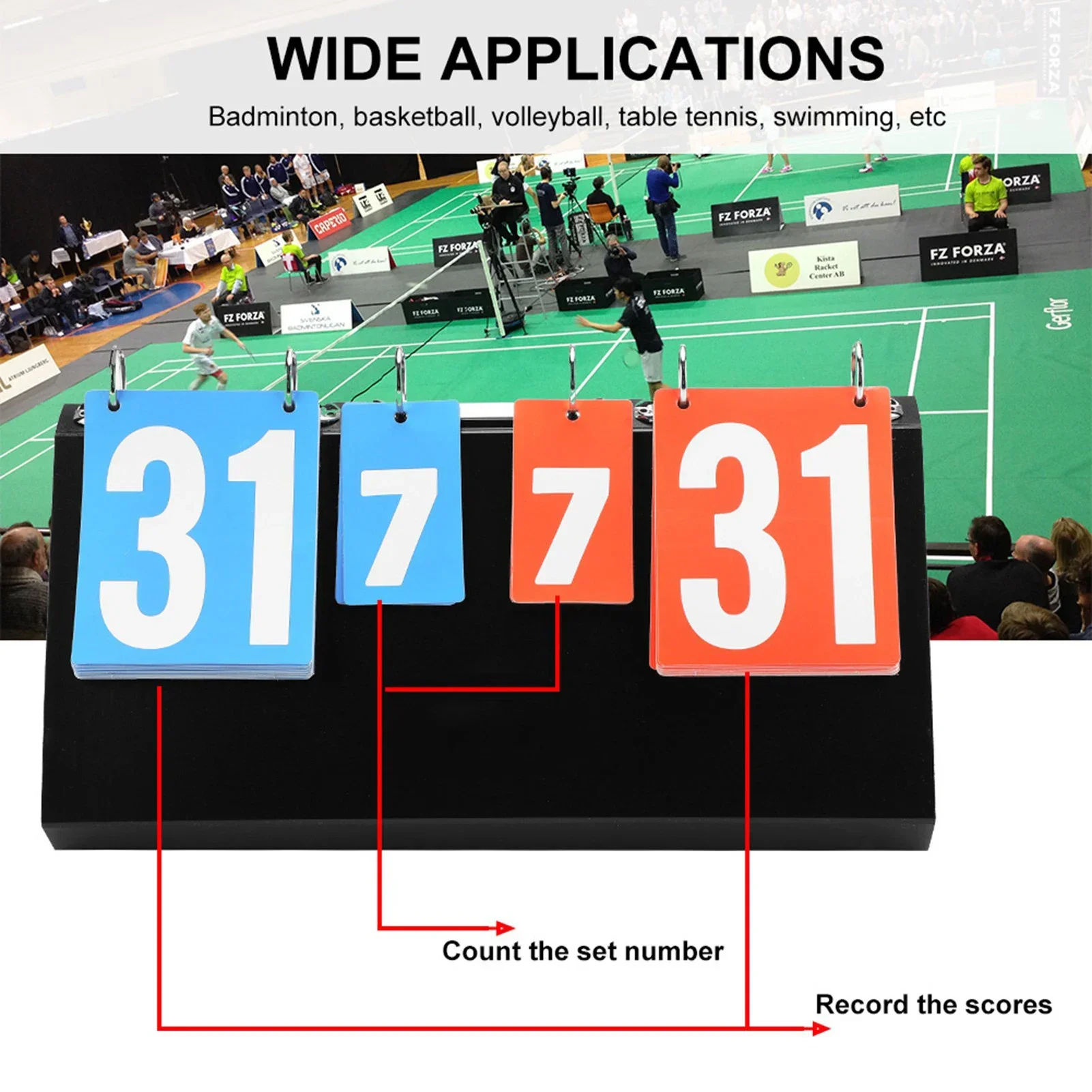 Badminton Score - 4-значное табло для спортивных соревнований для