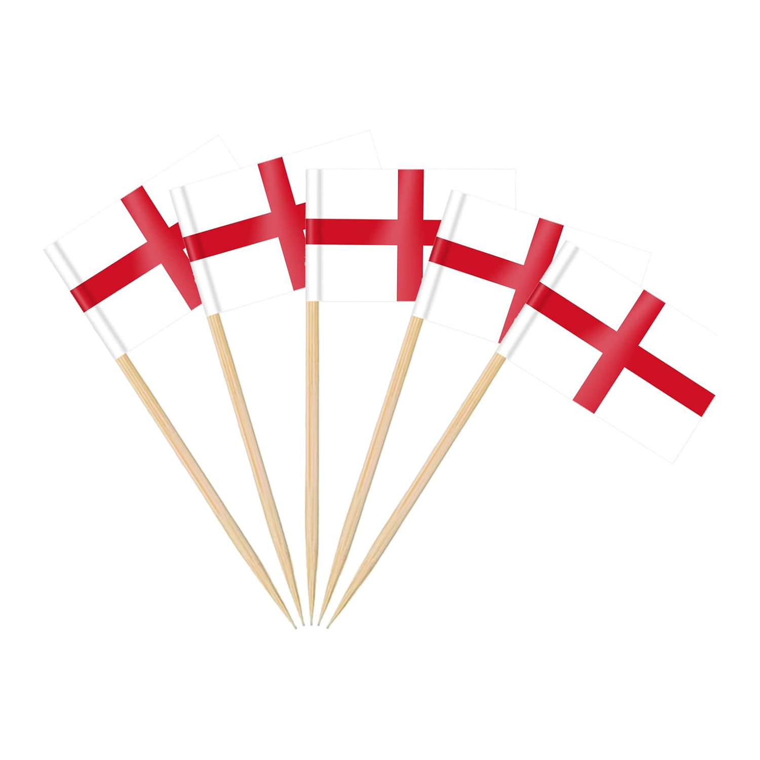 Badminton England - Зубочистка с флагом Англии, 100 шт.